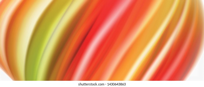 Color flowing waves, liquid conceptual abstract background. Vector