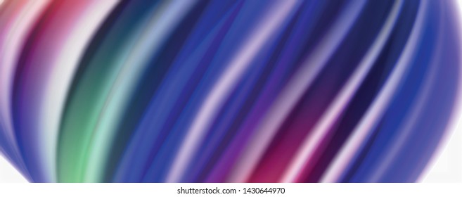 Color flowing waves, liquid conceptual abstract background. Vector