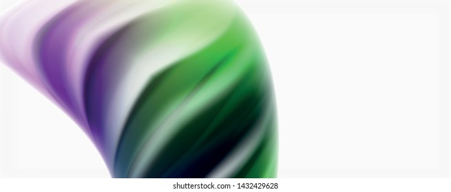 Color flowing waves, liquid conceptual abstract background. Vector