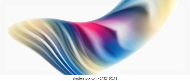 Farbfließende Wellen, flüssiger konzeptioneller abstrakter Hintergrund. Vektorgrafik