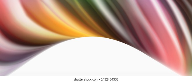 Farbfließende Wellen, flüssiger konzeptioneller abstrakter Hintergrund. Vektorgrafik