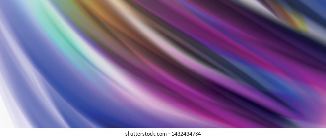 Color flowing waves, liquid conceptual abstract background. Vector