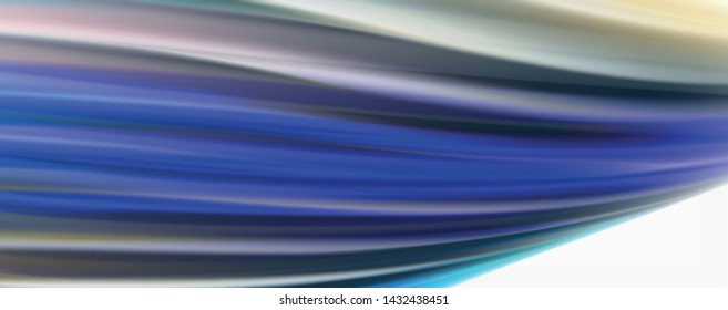 Olas de flujo de color, fondo abstracto conceptual líquido. Vector