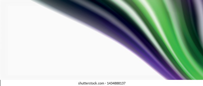 Olas de flujo de color, fondo abstracto conceptual líquido. Vector