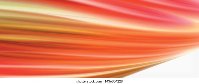 Color flowing waves, liquid conceptual abstract background. Vector