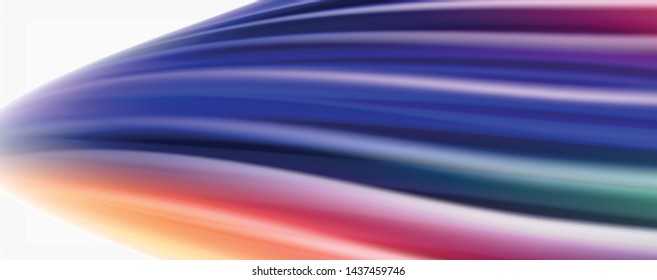 Color flowing waves, liquid conceptual abstract background. Vector