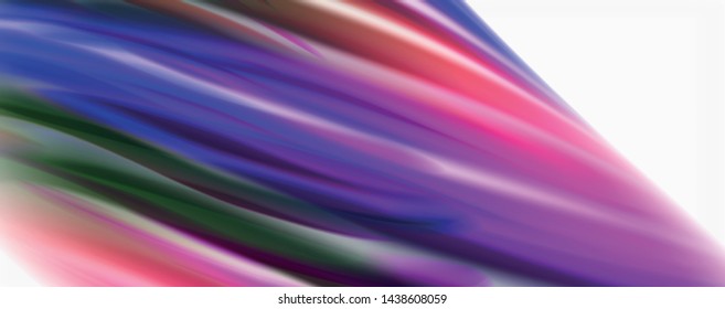 Color flowing waves, liquid conceptual abstract background. Vector
