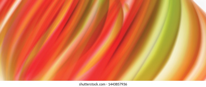 Color flowing waves, liquid conceptual abstract background. Vector