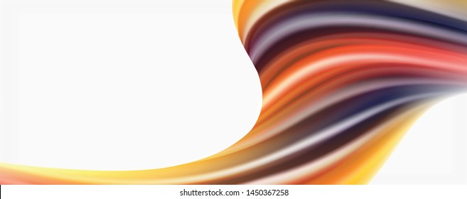 Farbfließende Wellen, flüssiger konzeptioneller abstrakter Hintergrund. Vektorgrafik