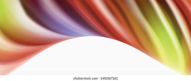Olas de flujo de color, fondo abstracto conceptual líquido. Vector