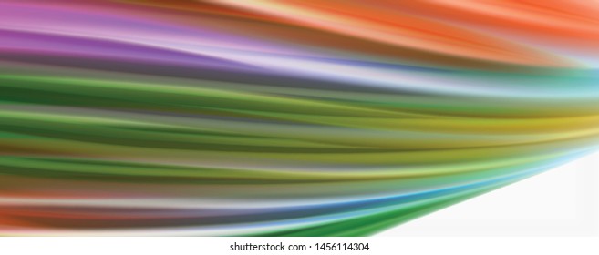 Color flowing waves, liquid conceptual abstract background. Vector