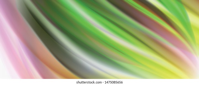 Color flowing waves, liquid conceptual abstract background. Vector