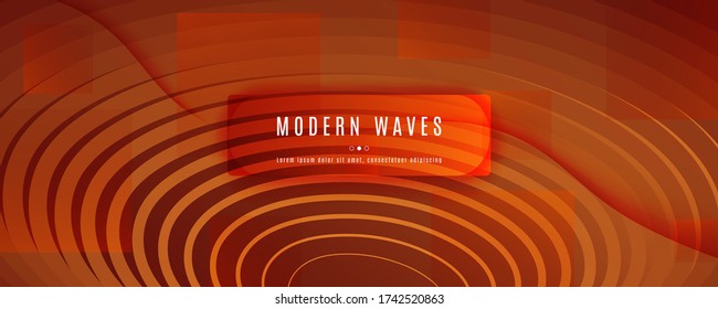 Color Fluid Flow. Geometric Movement. 3d Abstract Line. Minimal Banner. Abstract Creative Background.