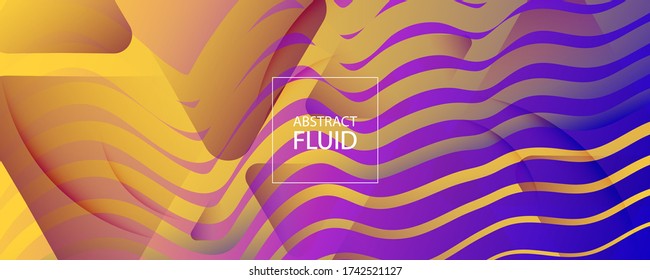 Flujo de fluido de color. Movimiento Geométrico. 3d Línea Resumen. Mínima pancarta. Resumen de fondo creativo.  