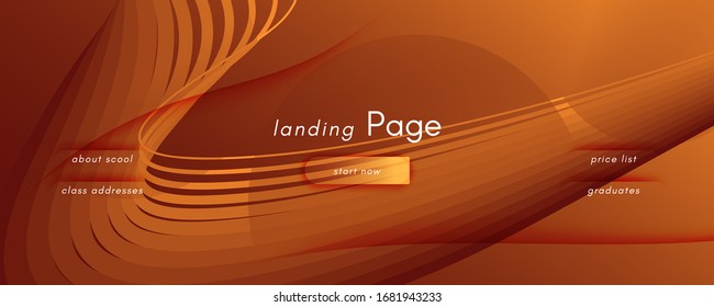Color Fluid Flow. Orange Futuristic Wallpaper. 3d Abstract Line. Business Pattern. Yellow Fluid Flow. Vector Modern Elements. Abstract Magazine. Technology Brochure. Dynamic Fluid Flow.