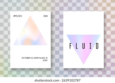 Color Fluid. Holograph Poster. Blue Neon Flyer. Memphis Screen. Pastel Vector. Isolated Pearl Backdrop. Pearlescent Shape. Pink Color Fluid