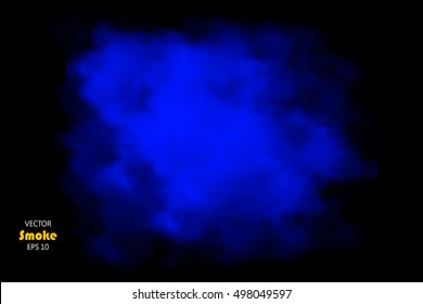 Color fog or smoke isolated transparent special effect. Color vector cloudiness, mist or smog background. Vector illustration