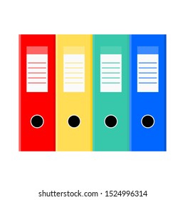 color folder vector isolated on white background