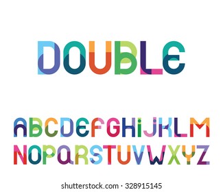 color font consisting of a capital and lower case letter