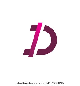 color font d logo design