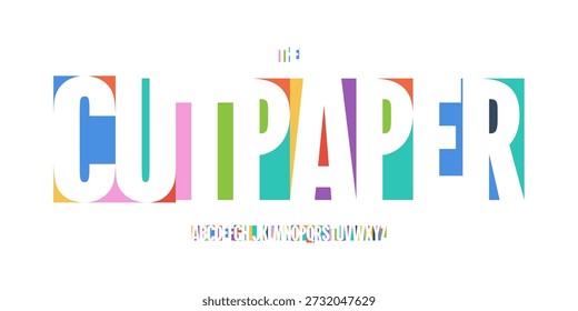 Color Font Logo Alfabeto Vector Diversión Geométrica Conjunto de Letras Tipografía Blocky, Arte Diseño Tipográfico para Texto de Título, Cartel festivo Typo Titular, Tipo Fest Logotipo, Fuentes de colores. Tipografía de Vector.