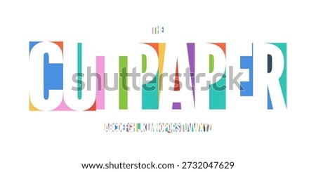 Color Font Logo Alphabet Vector Fun Geometric Letter Set Blocky Typography, Art Typographic Design for Title Text, Festive Typo Poster Headline, Type Fest Logotype, Colorful Fonts. Vector Typeface.