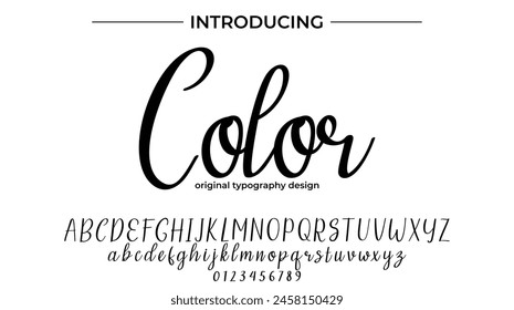 Color Font Stylish brush painted an uppercase vector letters, alphabet, typeface