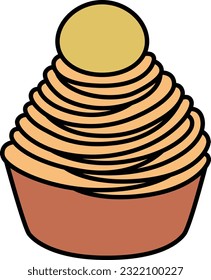 Color food icon illustration Montblanc
