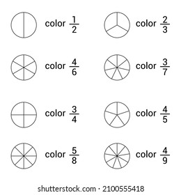 128 Basic fractions Images, Stock Photos & Vectors | Shutterstock