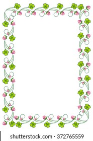 Color frame with clover