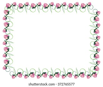 Color frame with clover