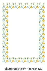 Color frame with flowers