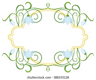 Color frame with flowers