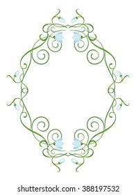 Color frame with flowers