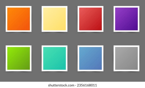 Color Frame layout isolated on gray background ,  Flat Modern design , Illustration Vector  EPS 10