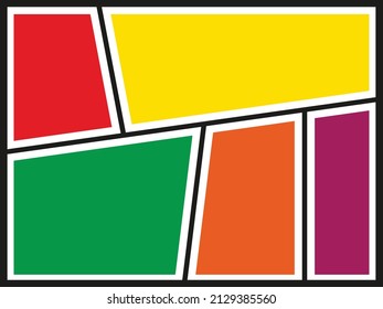 Color frame magazine photo collage