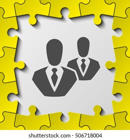 Color Frame puzzle piece, perfect banner frame