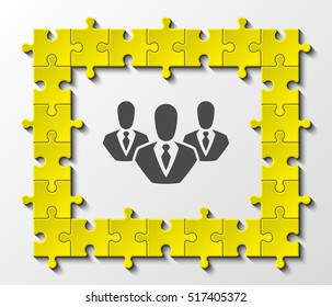 Color Frame puzzle piece, perfect banner frame