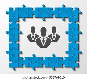 Color Frame puzzle piece, perfect banner frame