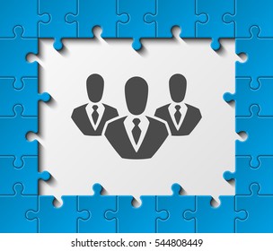 Color Frame puzzle piece, perfect banner frame