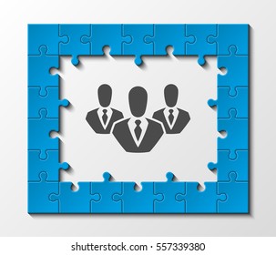 Color Frame puzzle piece, perfect banner frame