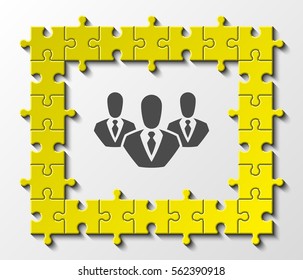 Color Frame puzzle piece, perfect banner frame