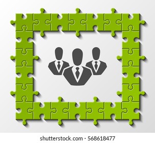 Color Frame puzzle piece, perfect banner frame