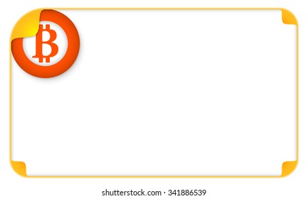 Color frame for your text and bit coin symbol