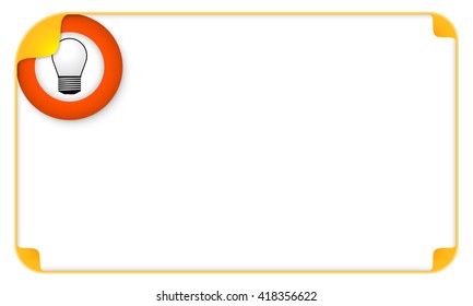Color frame for your text and a bulb icon