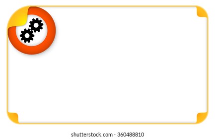 Color frame for your text and cogwheels