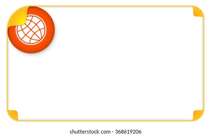 Color frame for your text and a globe symbol