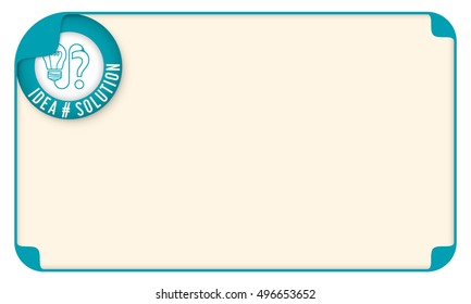 Color frame for your text and idea symbol and question mark