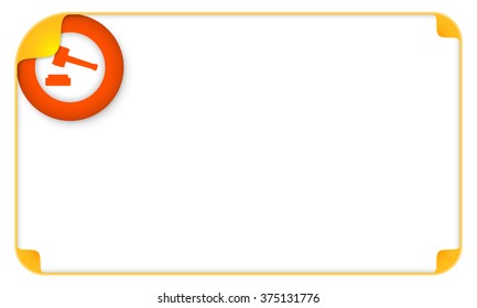 Color frame for your text and a justice symbol