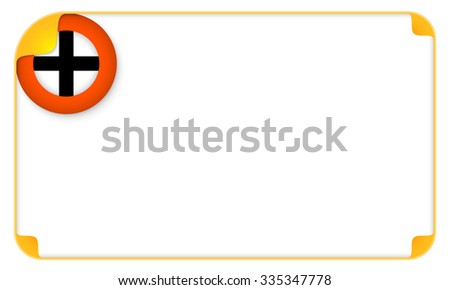 Color frame for your text and plus symbol